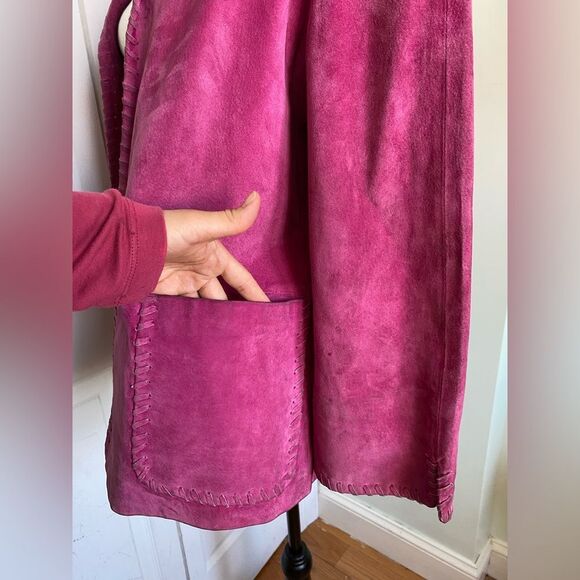 Y2K/90S Suede Pink/ Fuchsia Brand Redd Jacket - Picture 7 of 12